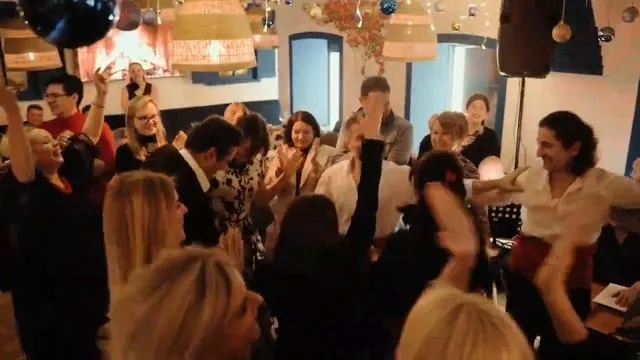 Still from the video “Greek party at Porto Mykonos”